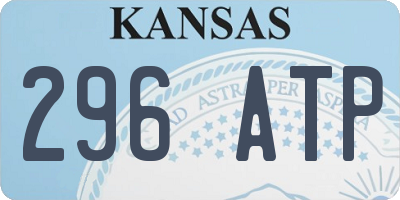 KS license plate 296ATP