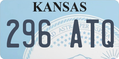 KS license plate 296ATQ