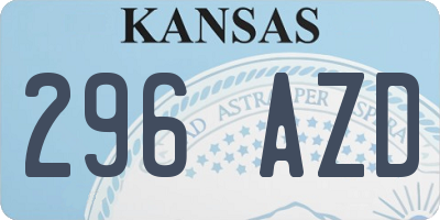 KS license plate 296AZD