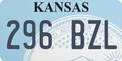 KS license plate 296BZL
