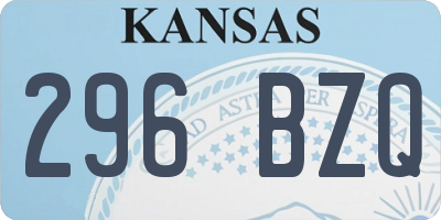 KS license plate 296BZQ