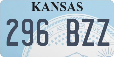 KS license plate 296BZZ
