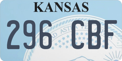 KS license plate 296CBF