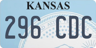 KS license plate 296CDC