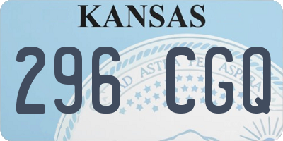 KS license plate 296CGQ