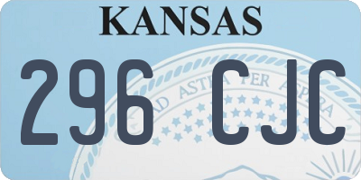 KS license plate 296CJC