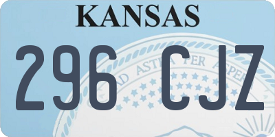 KS license plate 296CJZ