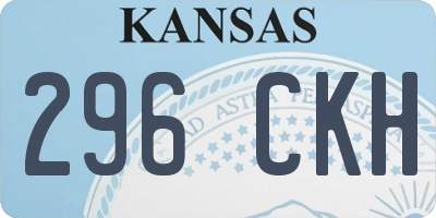KS license plate 296CKH