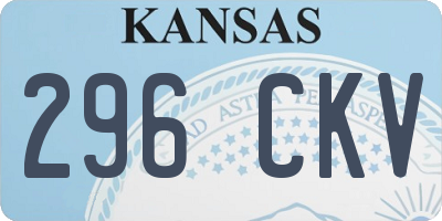 KS license plate 296CKV