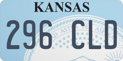 KS license plate 296CLD