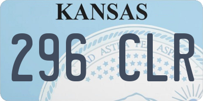 KS license plate 296CLR