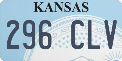 KS license plate 296CLV