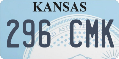 KS license plate 296CMK