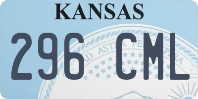 KS license plate 296CML