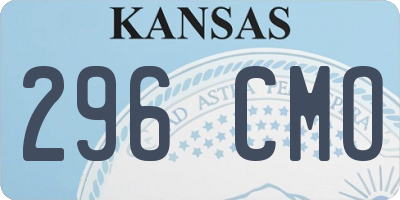 KS license plate 296CMO