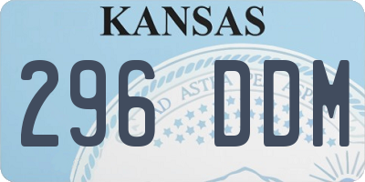 KS license plate 296DDM