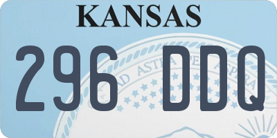 KS license plate 296DDQ
