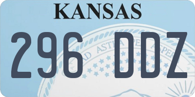 KS license plate 296DDZ