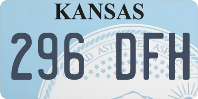 KS license plate 296DFH