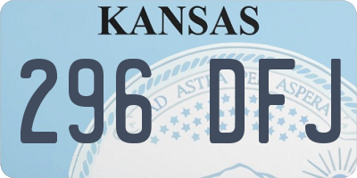 KS license plate 296DFJ