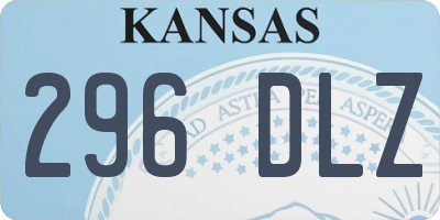 KS license plate 296DLZ