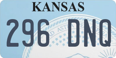 KS license plate 296DNQ