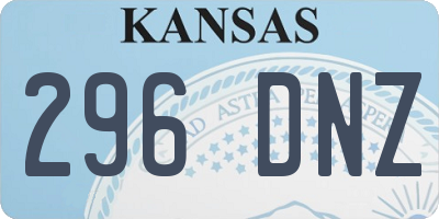 KS license plate 296DNZ
