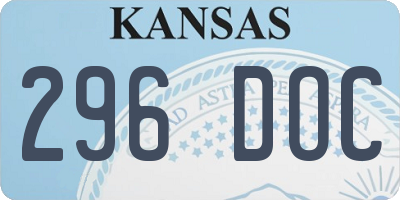KS license plate 296DOC