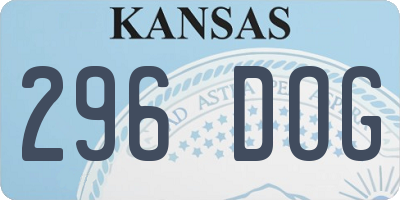 KS license plate 296DOG