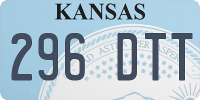 KS license plate 296DTT