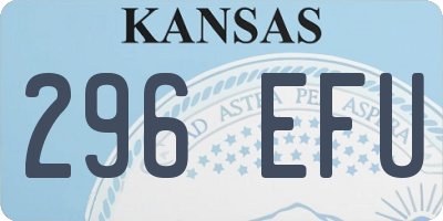 KS license plate 296EFU
