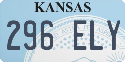 KS license plate 296ELY