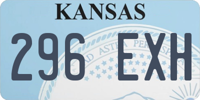 KS license plate 296EXH