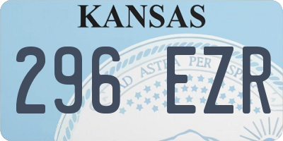 KS license plate 296EZR