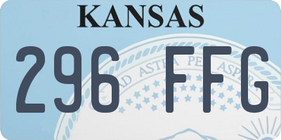 KS license plate 296FFG