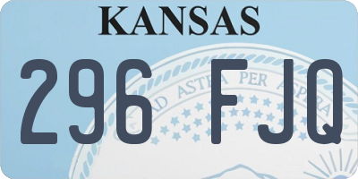 KS license plate 296FJQ