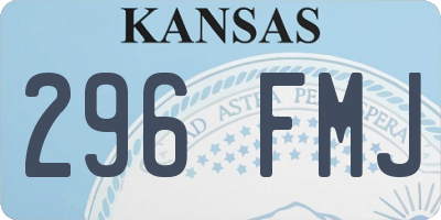 KS license plate 296FMJ