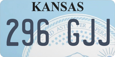 KS license plate 296GJJ
