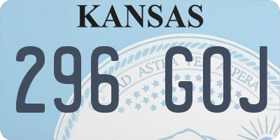 KS license plate 296GOJ