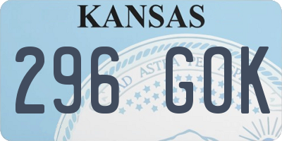 KS license plate 296GOK