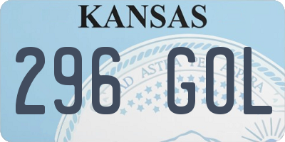 KS license plate 296GOL