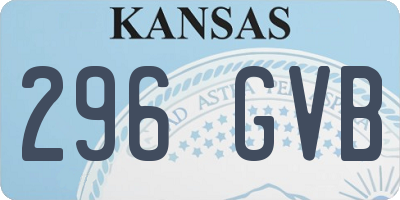 KS license plate 296GVB