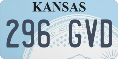 KS license plate 296GVD
