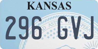 KS license plate 296GVJ