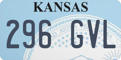 KS license plate 296GVL