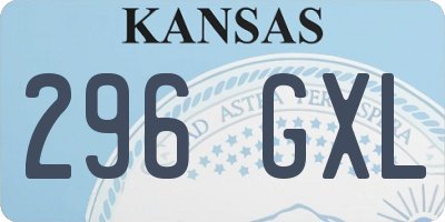 KS license plate 296GXL