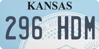 KS license plate 296HDM