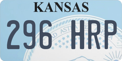 KS license plate 296HRP