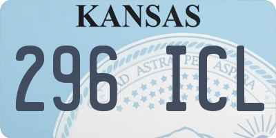 KS license plate 296ICL