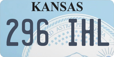 KS license plate 296IHL